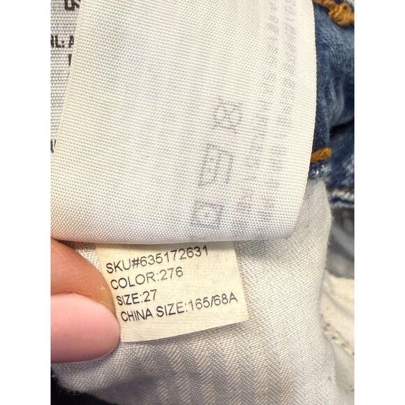 Abercrombie & Fitch Women's Size 27/4 Blue High Rise 4” Cut Off Shorts - Picture 6 of 7